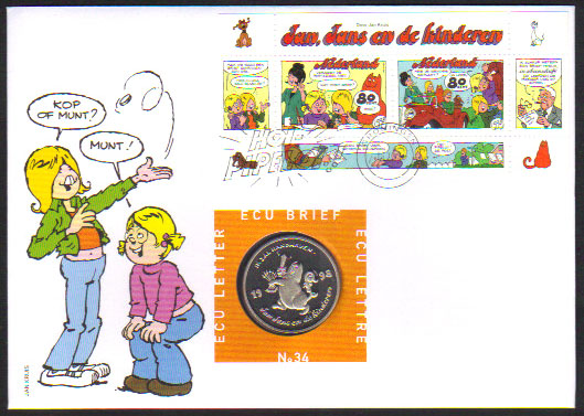 1998 Netherlands Ecu Letter (Comic Strip) K000077